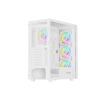 Počítačová skříň Genesis DIAXID 605 ARGB/Midi Tower/Transpar./Bílá