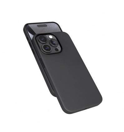 Epico Mag+ kožený kryt iPhone 15 Pro - černá