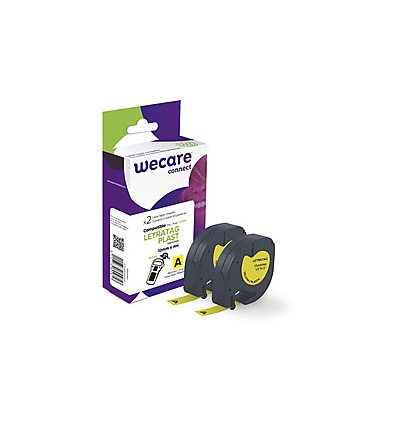 WECARE ARMOR páska kompatibilní s DYMO S0721620,Black/Yellow,2*12mm*4m