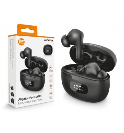 Sluchátka ALIGATOR PODS ANC TWS08, černá