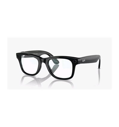 Meta Ray-Ban Wayfarer, AI brýle, Shiny Black, Clear