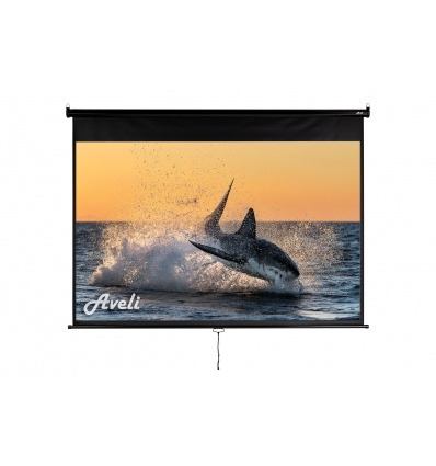 Nástěnné projekční plátno AVELI, 200x125cm (16:10) 92", černý tubus