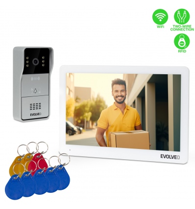 EVOLVEO DoorPhone 10-2W - 2 drátový videotelefon s aplikací 32GB pamětí