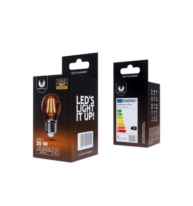 LED žárovka Forever E27 G45 4W COG gold teplá bílá (2200K)