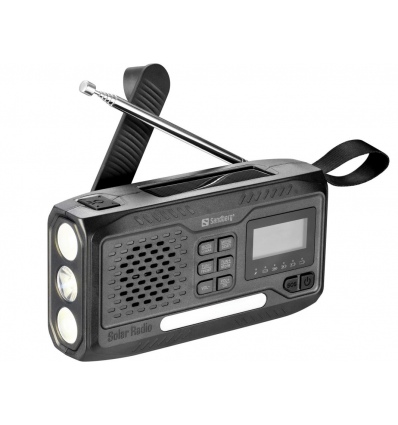 Sandberg Survivor All-in-1 DAB Radio 4500 mAh, multifunkční outdoorové rádio, černé
