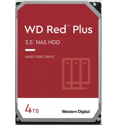QNAP WD, HDD, Red Plus, SATA III, 3.5-inch, 4TB, WD40EFPX