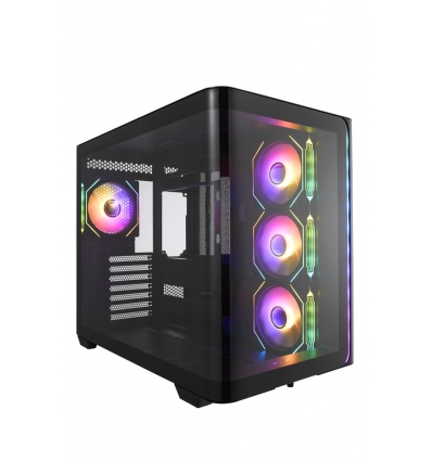 FSP M580-BP/Midi Tower/Transpar./Černá