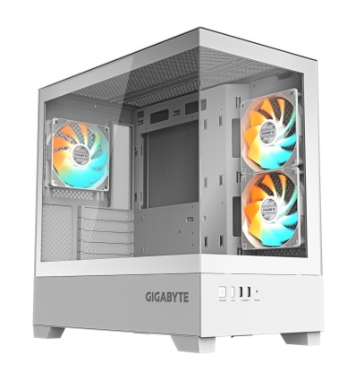 GIGABYTE C201 PANORAMIC ICE/Midi Tower/Transpar./Bílá