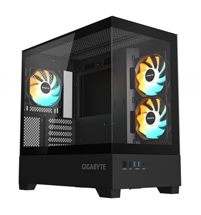 GIGABYTE C201 PANORAMIC/Midi Tower/Transpar./Černá