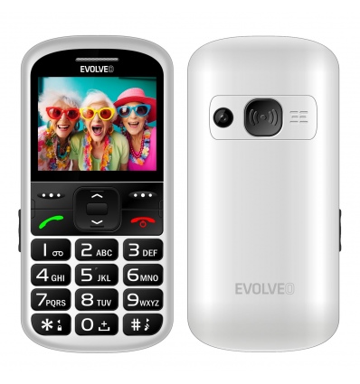 EVOLVEO EasyPhone XS, mobilní telefon pro seniory, bílý