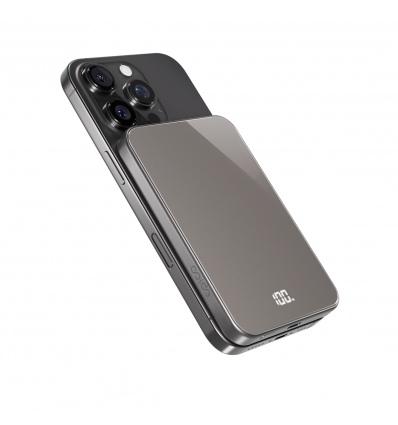 Epico 5000mAh Alu Mag+ powerbanka EM45 - titanová