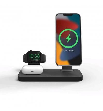 Mophie Snap+ 3v1 bezdr. nabíjecí stojan - černá