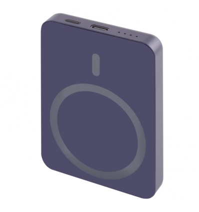 EMOS POWERBANKA WI 522, bezdrátové nabíjení 20W, 5.000mAh, MODRÁ, 1xUSB-C