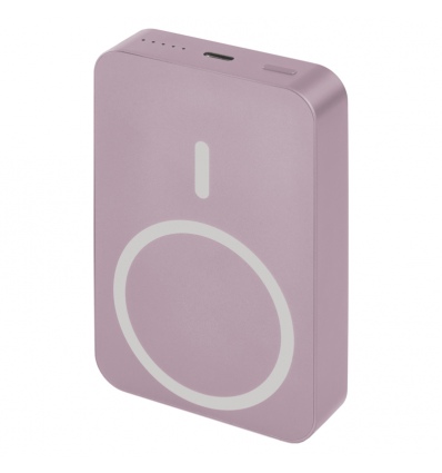 EMOS POWERBANKA WI1046, bezdrátové nabíjení 20W, 10.000mAh, LOSOSOVÁ, 1xUSB-C