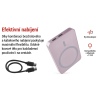 EMOS POWERBANKA WI 522, bezdrátové nabíjení 20W, 5.000mAh, LOSOSOVÁ, 1xUSB-C