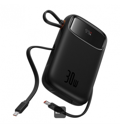 Baseus power banka Qpow 10000mAh 30W černá s USB-C kabelem