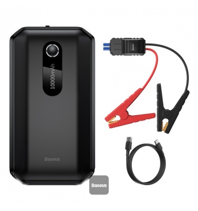 Baseus power banka Super Energy Air 10000 mAh se startovacími kabely černá