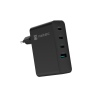 Univerzální USB nabíječka Natec GaN 100W, 3X USB-C, 1X USB-A, Černá