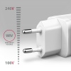 AXAGON ACU-PQ20W, nabíječka do sítě 20W, 2x port (USB-A + USB-C), PD3.0/PPS/QC4+/AFC/Apple, bílá
