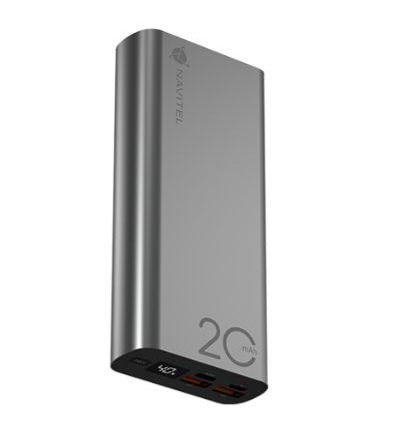Powerbanka NAVITEL PWR20 AL stříbrná s kapacitou 20000 mAh