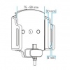 Brodit držák do auta nastavitelný s USB-C a nabíjením z cig. zapalovače/USB š.75-89 mm, tl. 6-10