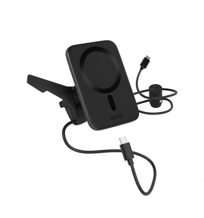 Epico Qi2 Mag+ ultra tenká autonabíječka - černá