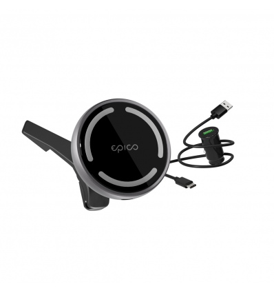 Epico Magnetic Wireless Car Charger - šedá