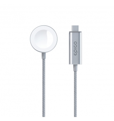 Epico USB-C Charger Apple Watch 1,2m - stříbrná