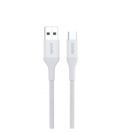Epico Braided Cable 1,2m USB-C to USB-A - bílá