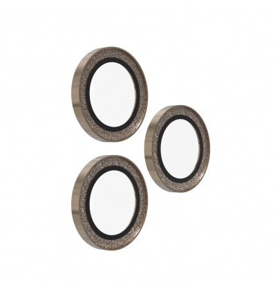 ZAGG Ochranná čočka pro Apple iPhone 17 Pro/Pro Max/16 Pro/Pro Max/15 Pro/Pro Max - zlatá třpytka