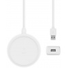 BELKIN 10W bezdrátová nabíječka se zdrojem a kabelem, bílá