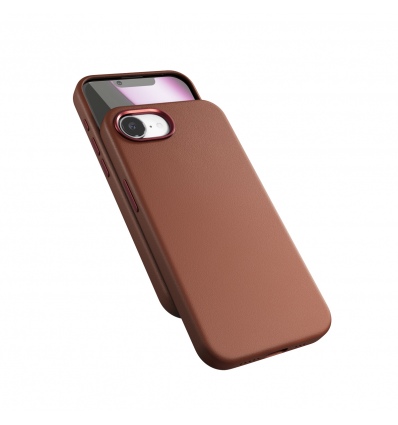 Epico Mag+ kožený kryt iPhone 16e - hnědá