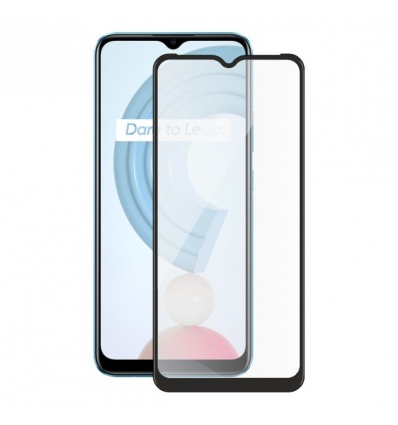 Screenshield REALME C21 (full COVER black) Tempered Glass Protection