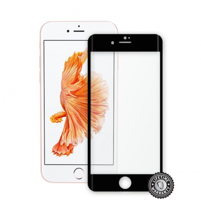 Screenshield™ Apple iPhone 7 Tempered Glass protection display (full COVER BLACK metalic frame)