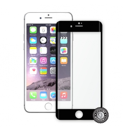 Screenshield™ Apple iPhone 7 Plus Tempered Glass protection display (full COVER BLACK metalic frame)