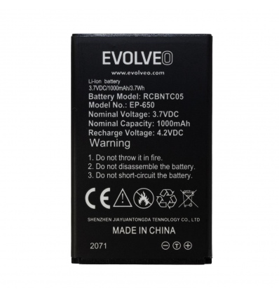 EVOLVEO orig. baterie 1000 mAh pro EasyPhone XG (EP-650)