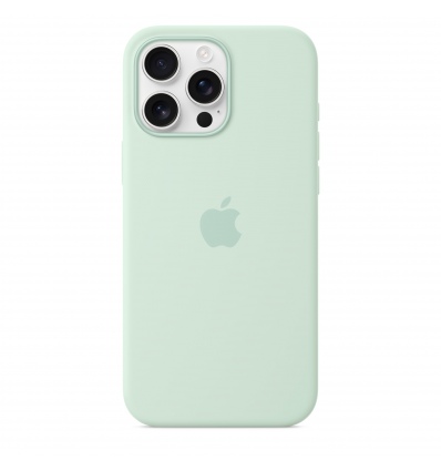 iPhone 16 Pro Max Silicone Case with MS-Aquamarine