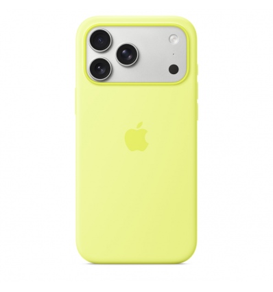 iPhone 17 Pro Max Silicone Case with MS–Neon Yell.