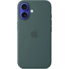 iPhone&nbsp;16 Silicone Case with MS - Lake Green