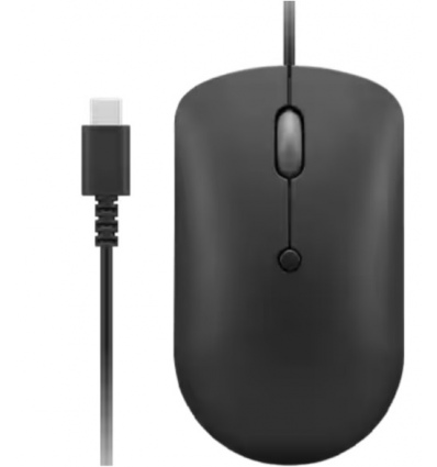 Lenovo 400/Cestovní/Optická/2 400 DPI/Drátové USB-C/Černá
