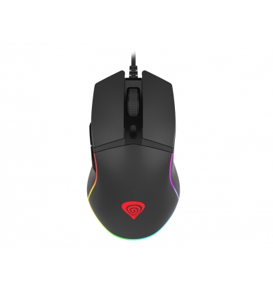 Genesis herní optická myš KRYPTON 220/RGB/6400 DPI/Herní/Optická/6 000 DPI/Drátová USB/Černá