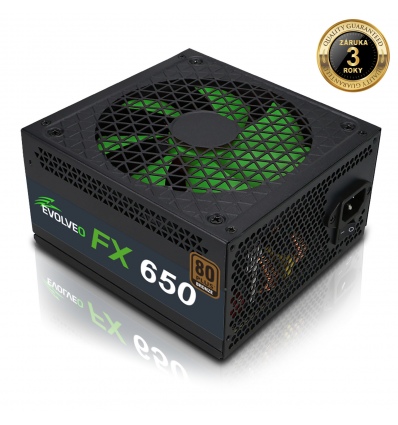 EVOLVEO FX 650,zdroj650W ATX,14cm,80+,Bronze,3YRW