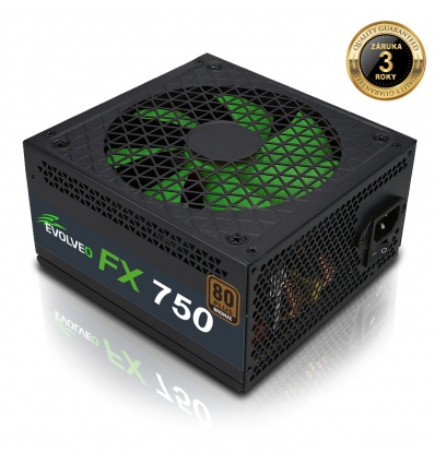 EVOLVEO FX 750,zdroj750W ATX,14cm,80+,Bronze,3YRW