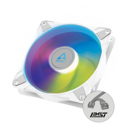 ARCTIC P12 PWM PST A-RGB (White) 0dB – 120mm Pressure optimized case fan