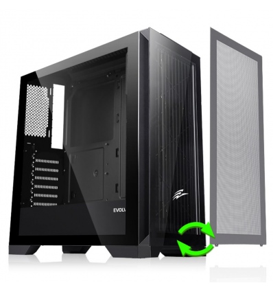 EVOLVEO Ptero Q2/Micro ATX/Transpar./Černá