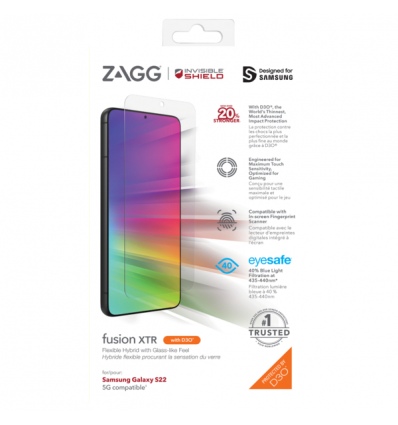 ZAGG Invisible Shield Fusion XTR D3O hybridní sklo SG S22 + 5G