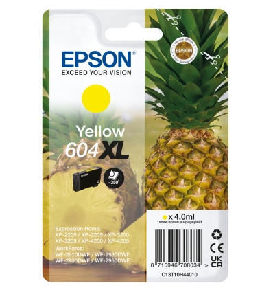 EPSON Singlepack Yellow 604XL Ink