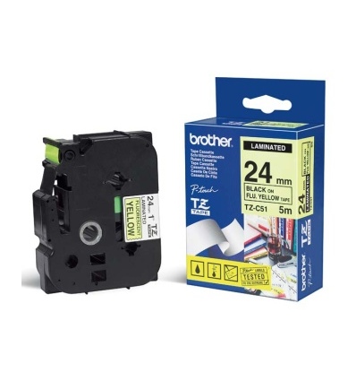 TZE-C51, signální žlutá/černá, 24mm