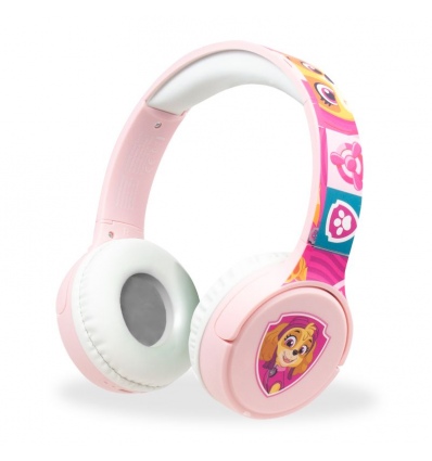 Bluetooth sluchátka Tlapková patrola růžová
