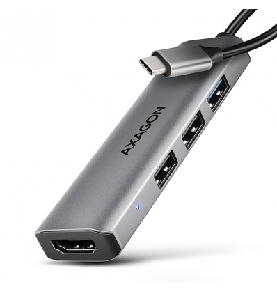 AXAGON HMC-H3A, USB 5Gbps hub, 3x USB-A, HDMI 4k/30Hz, kabel USB-C 15cm